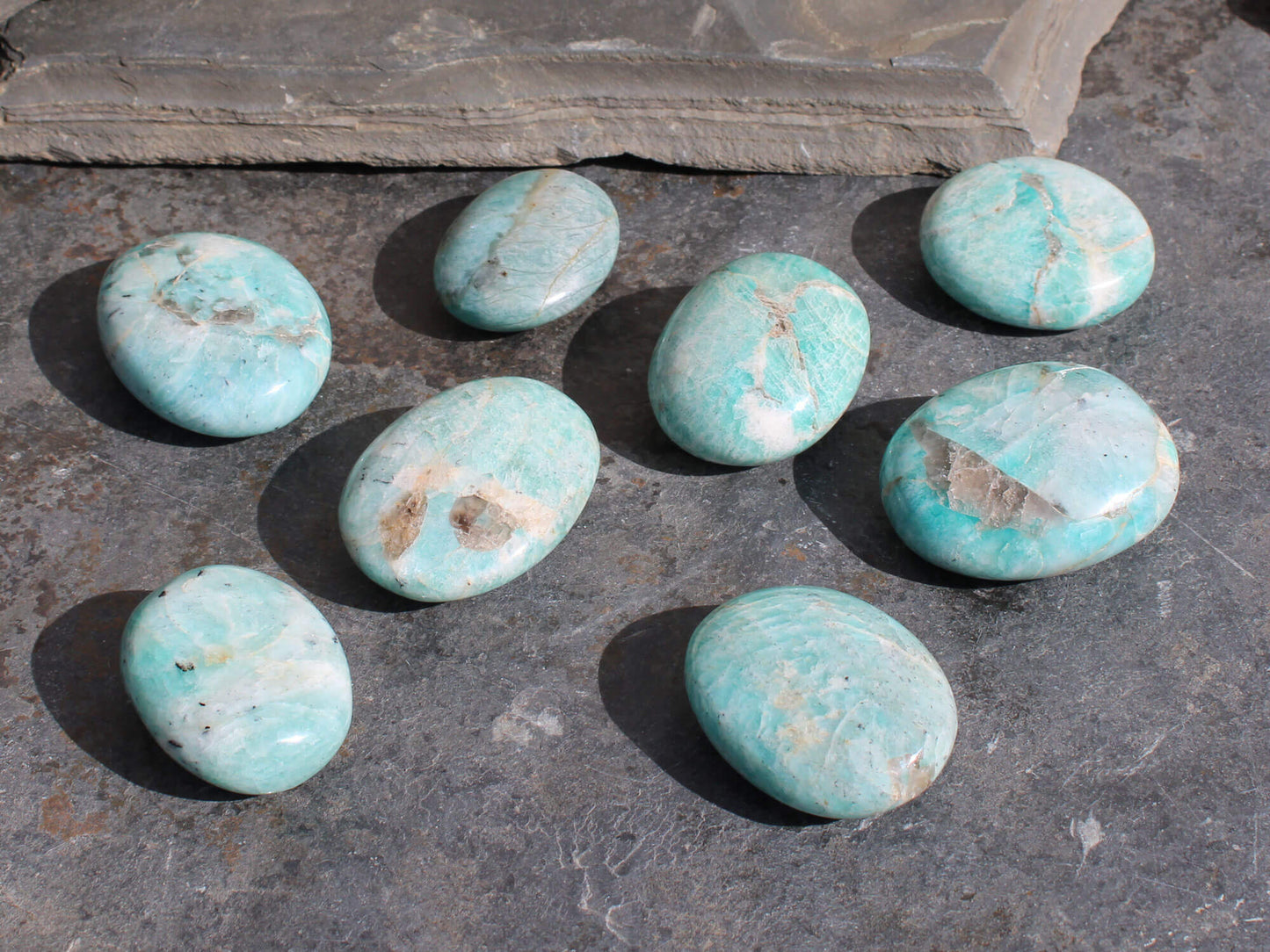 Amazonite Palm Stones